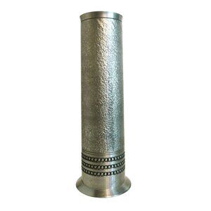 Vintage Tinn Handmade Norwegian Pewter Cylinder Vase Troll 102